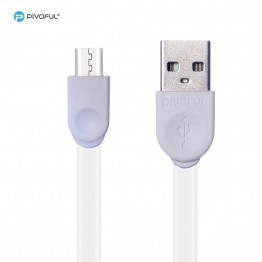 Pivoful Charging Data Sync Cable, 39" 100cm For iPhone & Android (WHITE - 5pin for Android)