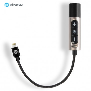 Pivoful 2 in 1 Lightning to 3.5mm Charge & Listen Music Adapter For iPhone 7 - Black