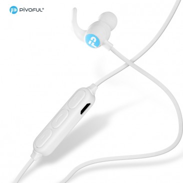 Pivoful Bluetooth 4.0 Earphone Sports Headphones Headsets with Built-in Mic (White)