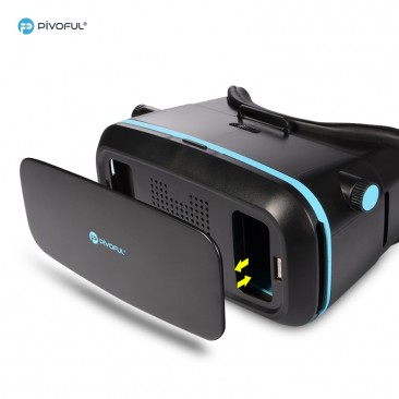 Pivoful VR Headset 3D Viewer Glasses Virtual Reality Box Movies Games Helmet for IOS iPhone 6 6s plus Android Samsung Galaxy S5 S6 S7 Edge Note 4 5 (Basic Style)