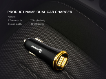 Pivoful Metallic USB Car Charger for IOS Android Devices Fast Charging(5V 2.1A)