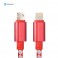 Pivoful 2 in 1 180mm/7" Charging Data Sync Cable- Red/White