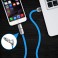 Pivoful 2 in 1 TPE soft material Charging Data Sync Cable For iPhone & Android - Blue